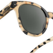 Oversized light tortoiseshell  square sunglasses